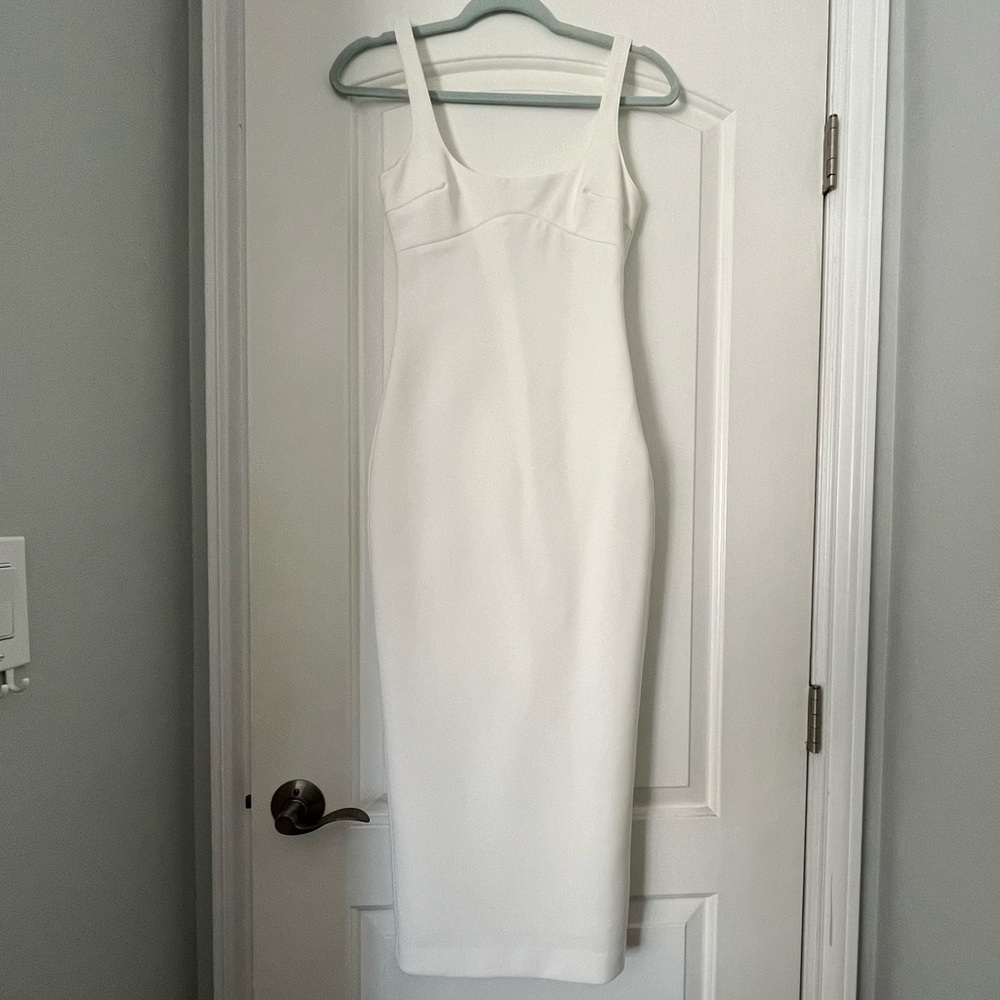 Zara Elegant White Midi Dress